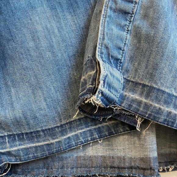 Madewell Denim Button Up with Frayed Ends - Picture 5 of 7